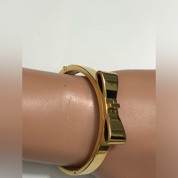 Kate Spade New York Goldtone Bow Bangle Bracelet . - Picture 8 of 9